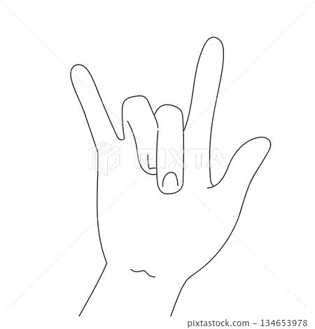 Simple hand illustration material Simple hand illustration material 134653978