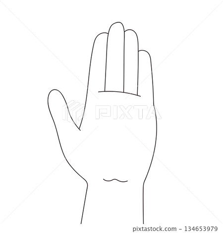 舉手插圖 134653979
