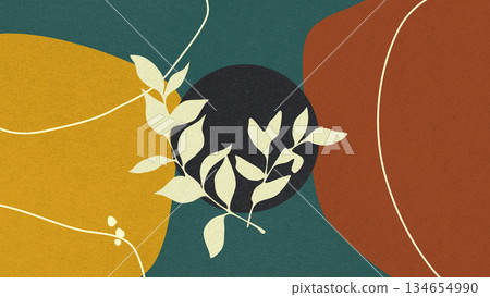 Retro Minimalist Colorful Abstract Background Retro Minimalist Colorful Abstract Background 134654990