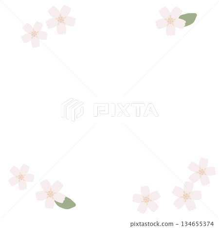 溫柔花朵相框幼兒園班級名稱系列 | 櫻花 134655374