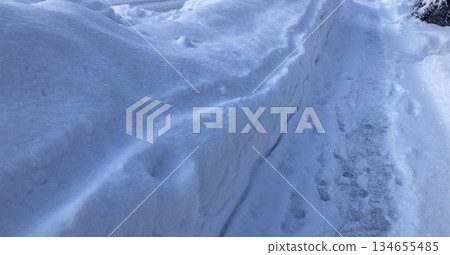 Snowy road Snowy road 134655485