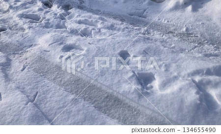 Snowy road 134655490