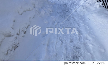 Snowy road 134655492