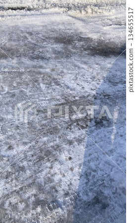 Snowy road 134655517