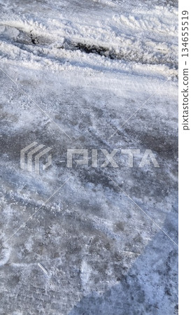 Snowy road 134655519