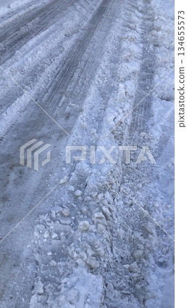 Snowy road 134655573