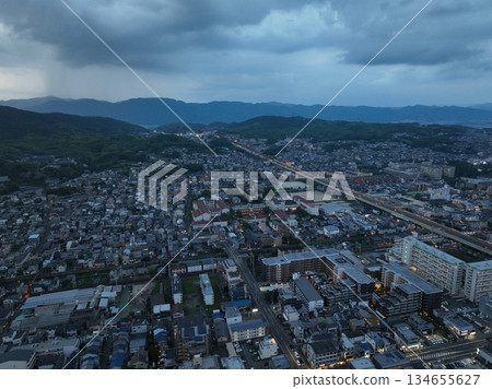 <空拍圖> 從伏見上空向東行駛的名神高速公路 134655627