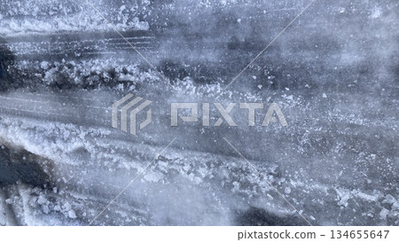 Road with snow 134655647