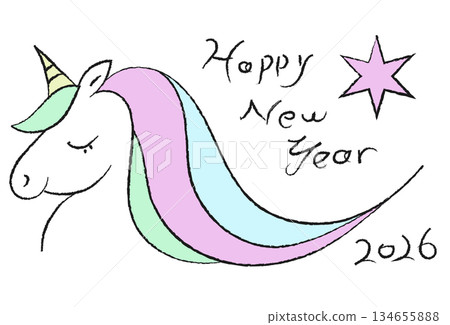 Unicorn postcard 134655888