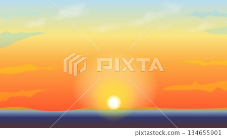 Sunrise background illustration Sunrise background illustration 134655901