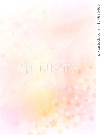 Small flowers on a spring color gradient background 134656469