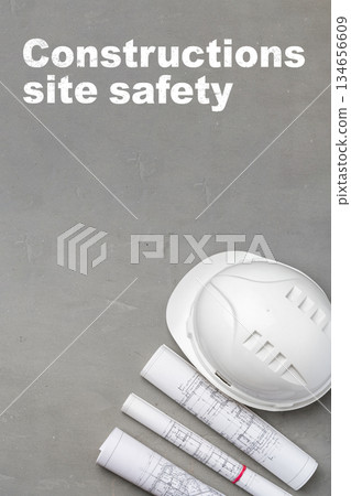 Safety measures and plans for construction site management and operations display Safety measures and plans for construction site management and operations display 134656609