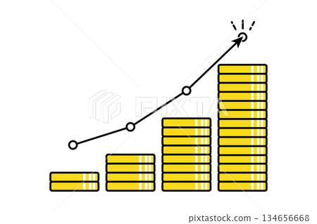貨幣以加速成長的速度成長的情況範例 134656668
