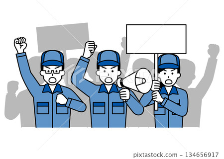 參與反對活動的工人組織 134656917