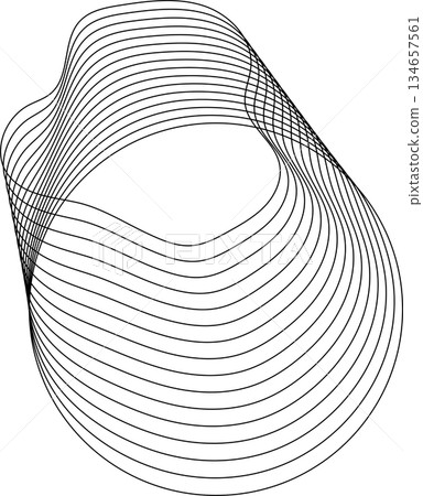 Circle flowing with line blending design. Technology concept 134657561