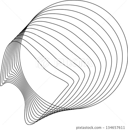 Circle flowing with line blending design. Technology concept Circle flowing with line blending design. Technology concept 134657611