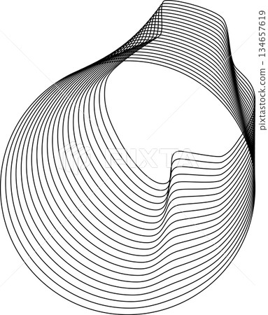 Circle flowing with line blending design. Technology concept Circle flowing with line blending design. Technology concept 134657619