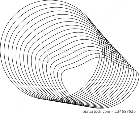 Circle flowing with line blending design. Technology concept 134657626