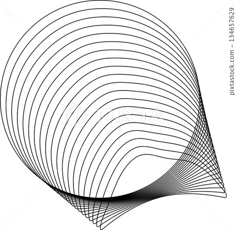 Circle flowing with line blending design. Technology concept Circle flowing with line blending design. Technology concept 134657629