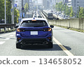 Private car driving image on main road 134658052