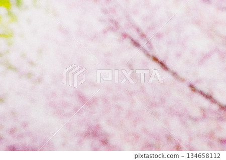 Rough paper and blurry cherry blossom image 134658112