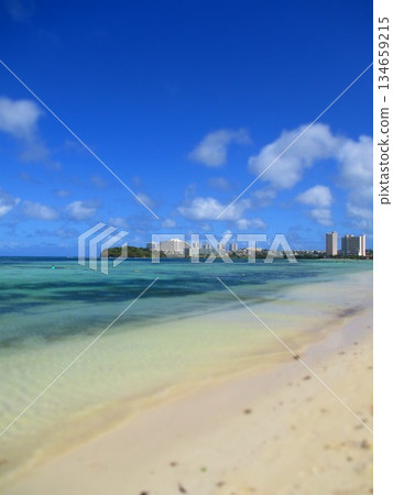 關島海灘立體模型風格 134659215