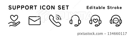 支援圖標集 134660117