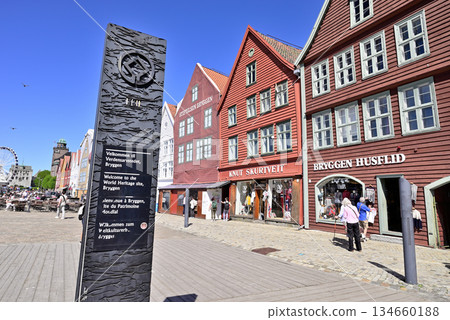 Norway Bergen World Heritage Bryggen District Norway Bergen World Heritage Bryggen District 134660188