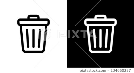 Trash can icon Trash can icon 134660257