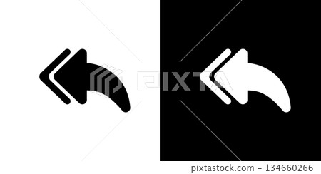 Back/Reply arrow icon 134660266