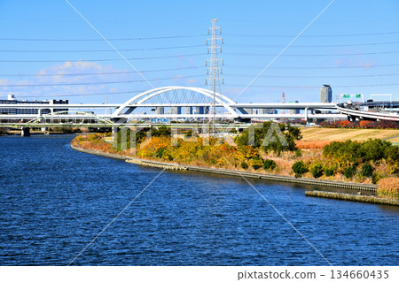 荻大橋 / 荒川上游 / 望向港北橋（東京都足立區）[2025年12月] 134660435