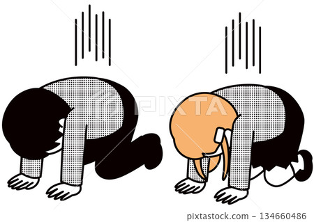 High school boys and girls hang their heads in disappointment High school boys and girls hang their heads in disappointment 134660486