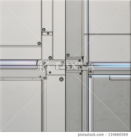 Micro Seam Detailing Across Modular Linework Mosaic 134660569