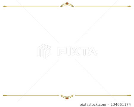 Neat upper and lower frames - Gold - 134661174