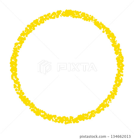 Crayon material hand-drawn circle Crayon material hand-drawn circle 134662013