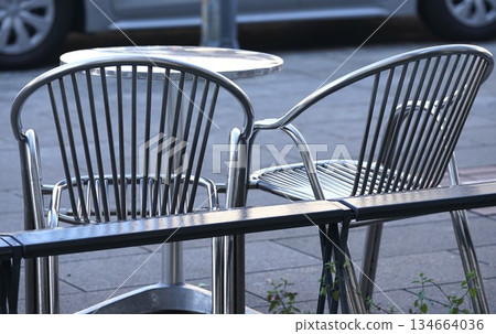outdoor metal table and chairs 134664036