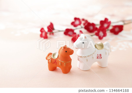 2026 Year of the Horse New Year's Card 2026 Year of the Horse New Year's Card 134664188