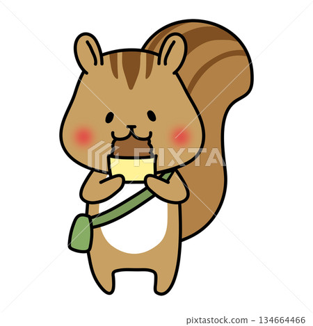 松鼠四處走動吃東西 松鼠四處走動吃東西 134664466