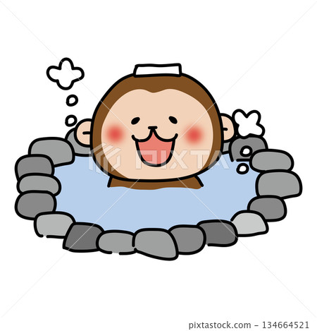 進入溫泉的猴子 進入溫泉的猴子 134664521