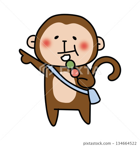 Monkeys walking around eating Monkeys walking around eating 134664522