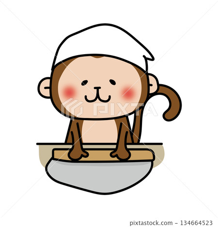 猴子在做蕎麥麵 134664523