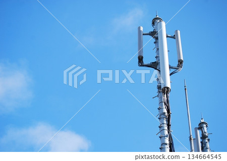 Antenna shining against the blue sky 134664545