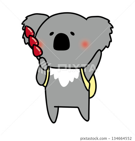 無尾熊四處走動吃東西 134664552