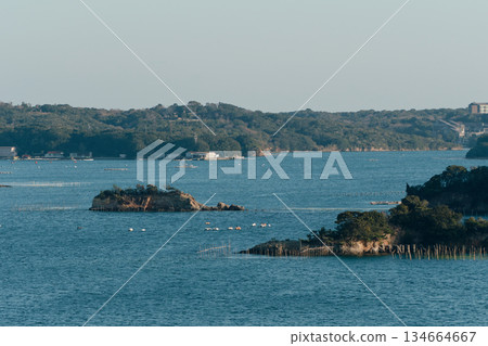 平靜的內陸海景 134664667