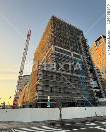 Luxury hotel under construction 134666149