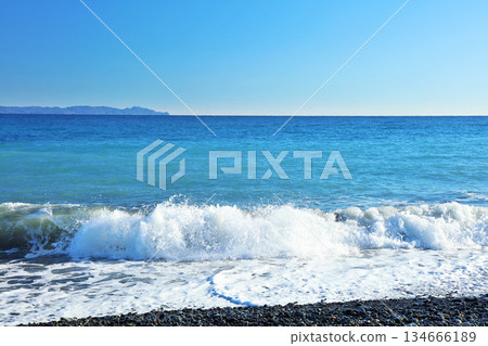 靜岡縣,碧空下的美保海灘 靜岡縣,碧空下的美保海灘 134666189
