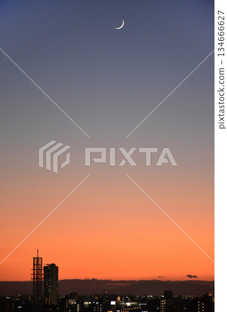 View of the southern part of Nagoya city at sunset View of the southern part of Nagoya city at sunset 134666627