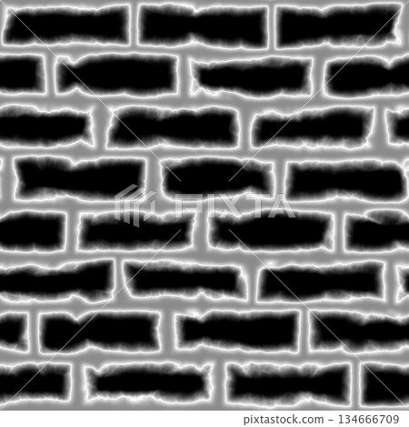 Brick background. Grunge filter. Monochrome particles abstract for wallpaper or background copy mask for photo editor. 134666709
