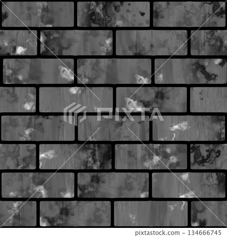 Brick background. Grunge filter. Monochrome particles abstract for wallpaper or background copy mask for photo editor. Brick background. Grunge filter. Monochrome particles abstract for wallpaper or background copy mask for photo editor. 134666745