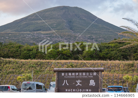 Hachijo-Fuji as seen from Hachijojima Airport: A landscape unfolding at the island's gateway Hachijo-Fuji as seen from Hachijojima Airport: A landscape unfolding at the island's gateway 134666905